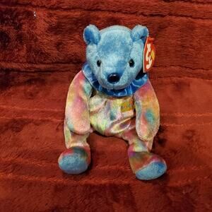 SEPTEMBER Birthday Bear Ty Beanie Baby Sapphire Retired